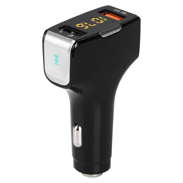 Dobbel USB Billader Hurtiglader QC3 0 Hurtigladeadapter MP3 Lydspiller FM44 Sender