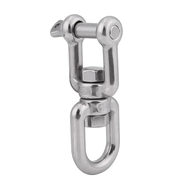 Kraftig 304 rustfrit stål drejelig ring snap rullesjakkel 12mm