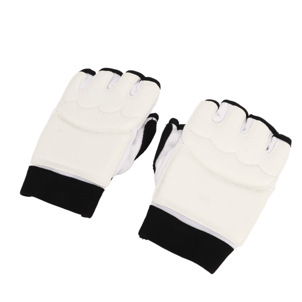 1 par Taekwondo-handskar Andas elastiska halvfinger Kickboxning Boxningsträningshandskar för kampsport XL
