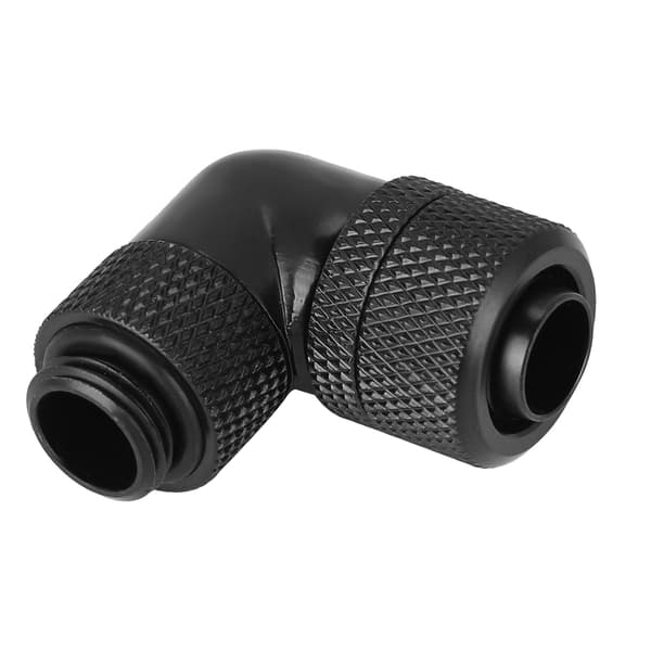 G1/4 Gevind Vandkøling Fitting Tynd Slange 90° Retvinklet Albue (Sort)