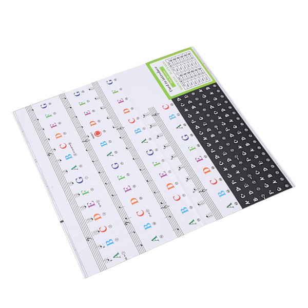 Piano Keyboard-klistremerke Etikett Fjernbar Stor Note Letter for 37 49 54 61 76 88 Key