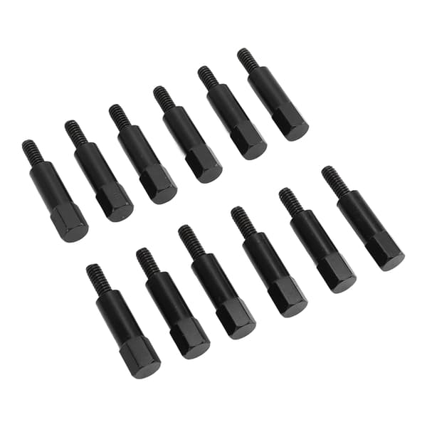 12 stk. Mini Ventildækssel Hex Bolt Stud Nut Sæt Sort Udskiftning til Ford SB 260 289 302 351W Motor
