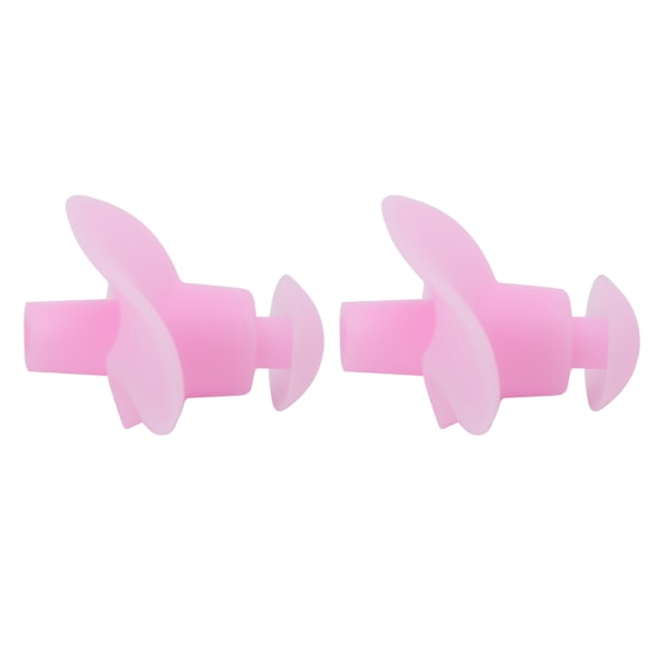1 par Svømmeørepropper Blød Silica Gel Vandtæt Støvtæt Vandsport Svømmeørepropper (Pink in Bulk)