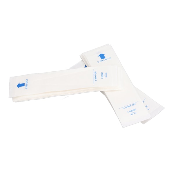 50 st termometerprovsöverdrag PE-filmpapper 9,5x2,5 cm engångsbruk noggrann pålitlig termometerprovsöverdrag set
