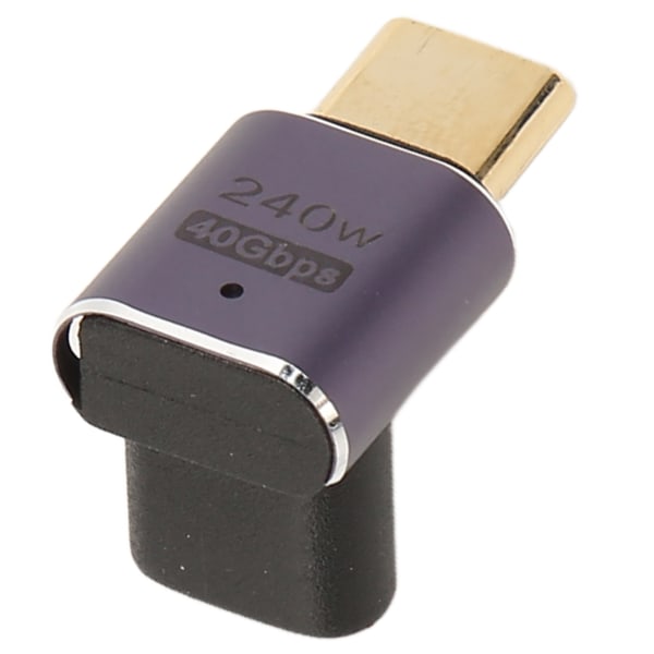 USB C rätvinkeladapter hona till hane 40Gbps PD240W Laddning 8K 60Hz Middle Bend Type C 4.0 Adapter för PC-telefon