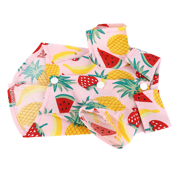 Hundtröja Hudvänlig Andningsbar Mode Tvättad Husdjurskläder för Vår Sommar XZCS13 Ananas Rosa M