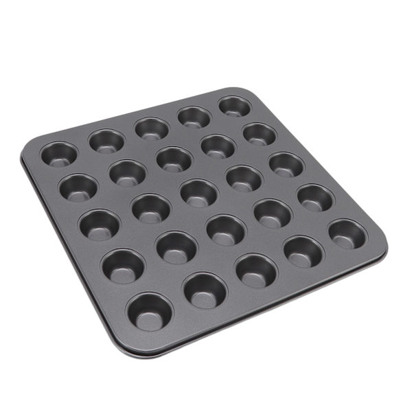 Nonstick Mini Cupcake Muffinforme i kulstofstål til køkkenbagning af kager og brød 25 gitter