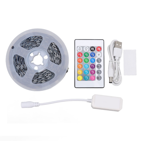 WiFi RGB-stripebelysning Multifunksjon APP-kontroll Dimmer 5050 Smart LED-stripebelysning for hjemmefest KTV 16,4 fot