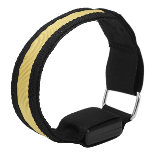 LED-reflekterende armbånd Justerbar 3 lysmoduser for utendørs nattløping jogging sykling Gul