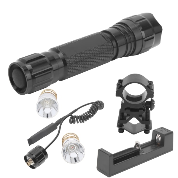 Utomhus IP65 Vattentät LED Jakt Ficklampa 3 Färg Uppladdningsbar Torch Light Kit