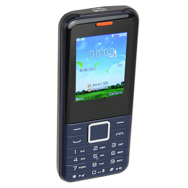 S502 2G Lukittu Monitoiminen Ikäihmisten Matkapuhelin 2,4 tuuman Näyttö 3000mAh Dual SIM Puhelin 100‑240V Sininen EU-Pistoke