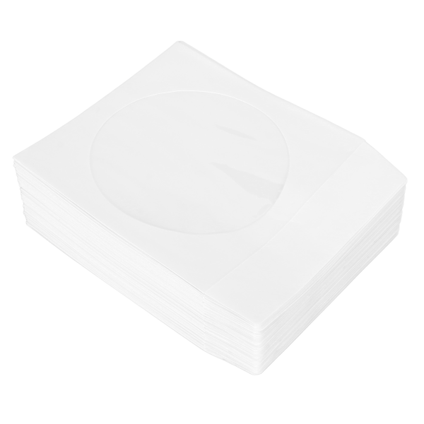 100 st CD-fodral 12,5 cm Bredd Transparent Fönster Dammskydd Tjockt Återanvändbart CD-kuvert för 12 cm 4,7 tum DVD-skivor