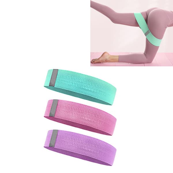 3 st Resistance Loop Träningsband Polyester Bomull Elastiska Träningsband för Hemmaträning Stretching Styrketräning
