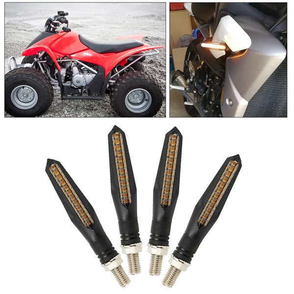 4 stk. LED Flydende Vand Blinklys Indikator Blinker til Motorcykel