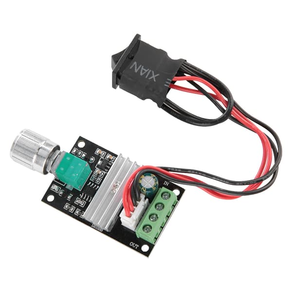 PWM DC Motorhastighetskontroller - 1 stk (6-28V, 3A, med bryterfunksjon)