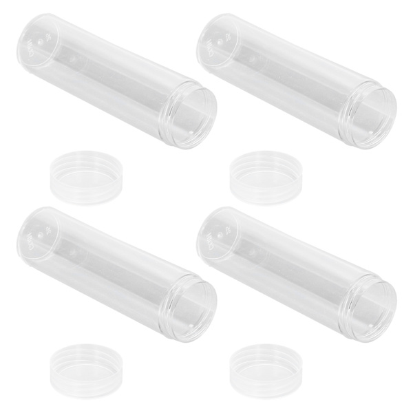 Pyöreä läpinäkyvä kolikkoputki muoviset kolikkosäilytysputket pehmuste sienellä 25 mm / 0,98 tuuman kolikkokokoelmaan