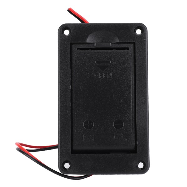 9V batterihållare Case Box Cover för Gitarr Bas Active Pickup Connector