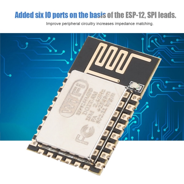 Høykvalitets ESP8266 ESP-12E seriell WIFI trådløs sender/mottakermodul AP+STA