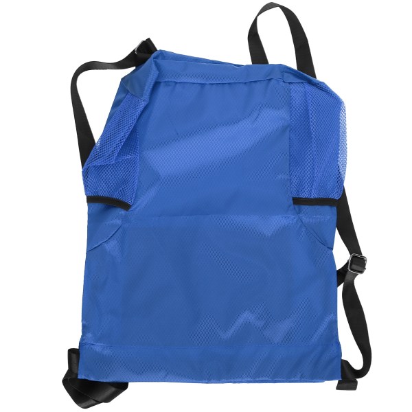 Kiristysnyörillinen tasku Kaksinkertainen olkapääreppu Paksutettu vedenpitävä matkasäilytyslaukku Royal Blue