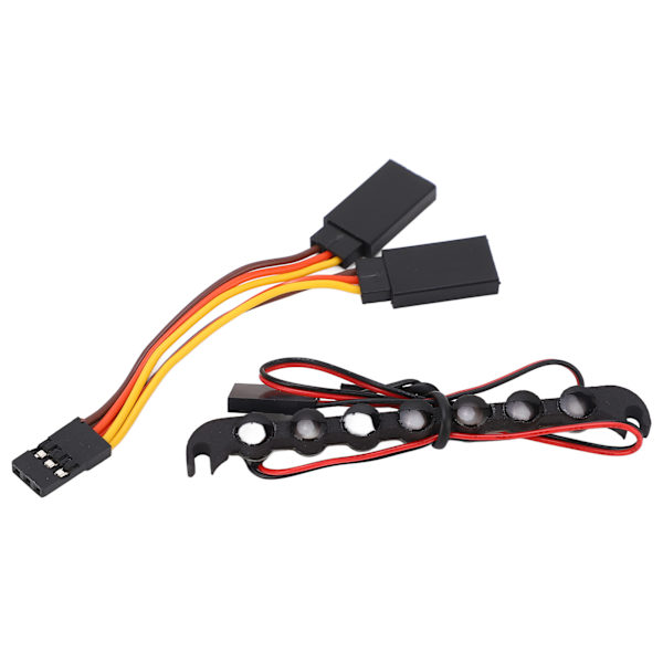 DC5‑8V LED RC biltakljusstång 73 mm längd 7LED RC taklampa Ljusbyte för Traxxas 1/18 varmt ljus