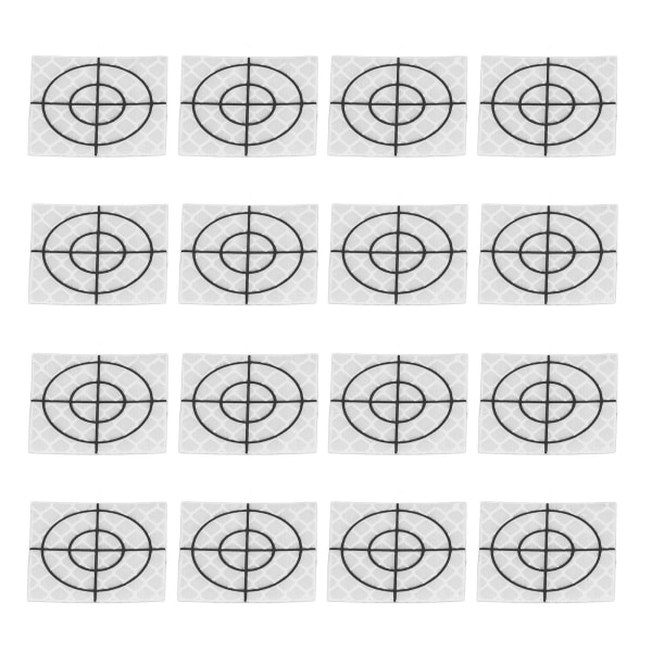 100 stk selvklebende reflekterende arkharpiksreflektor klistremerker for totalstasjonundersøkelse 3x3cm