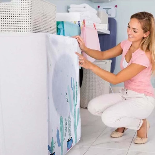 Vanntett vaskemaskin og tørketrommel, støvtett PEVA vaskemaskin og tørketrommel, passer til 6 kg trommelvasker og tørketrommel
