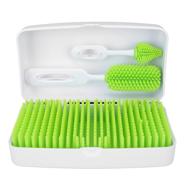 Tørkerack for babyflasker, flaske- og smokkbørster, sammenleggbar, ventilert, silikon