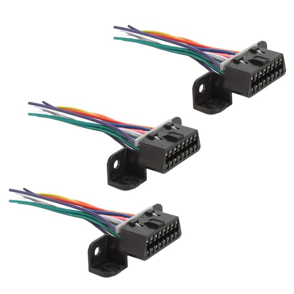 3 stk. 16-benet hun OBD2 kabelstik J1962F diagnostisk adapter til biler