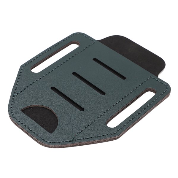 Läder Multiverktyg Fodral EDC Enkel Ficka Organizer Hållare för Bälte Ficklampa Camping Grön