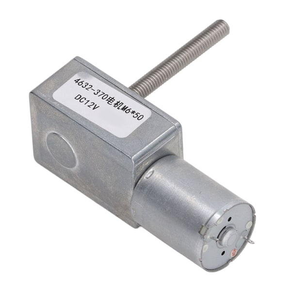 Matovaihde DC-moottori, itselukittuva, M6-pää, pyörivä akselin kierre, nopeuden alennus, DC-vaihdemoottori, DC12V 66RPM