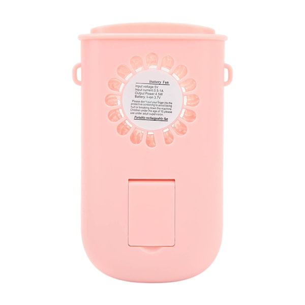 Kannettava kaulatuuletin, 3 nopeutta, ladattava 800mAh mini-kaulakorutuuletin toimistoon, retkeilyyn, vaellukseen, pinkki