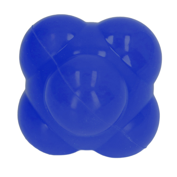 Reaktionsboll i Gummi, Ljus Färg, Hexagon, Reaktionsboll för Träning, Förbättrar Hand-Öga-Koordination, Agility, Blå