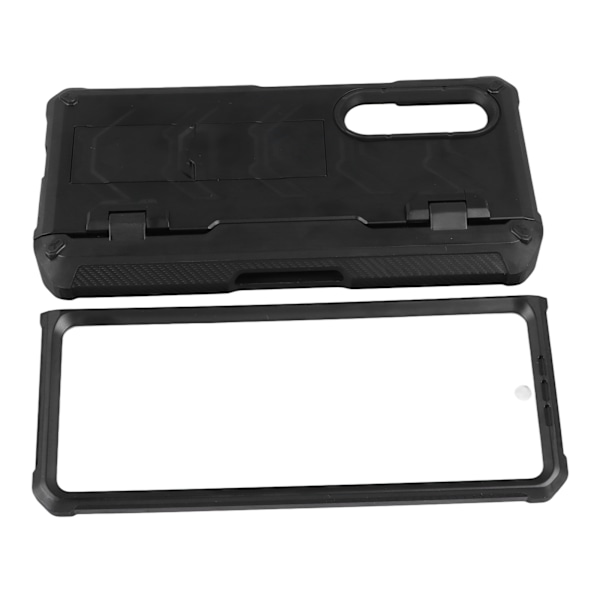 Vikbart phone case med pennhållare Svart TPU och PC Slitstarkt hopfällbart cover för Z Fold 3 5G