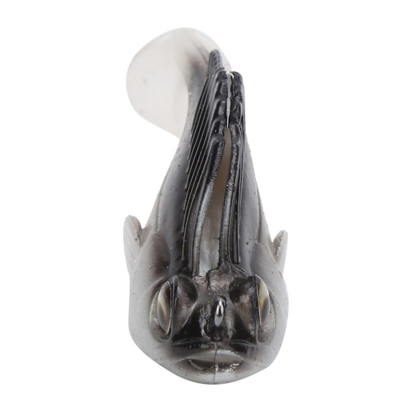 Deep Running Soft Bait Jumping Paddle Tail 75mm/13g Anti-hanging bund Fake Soft BaitSort Sølv