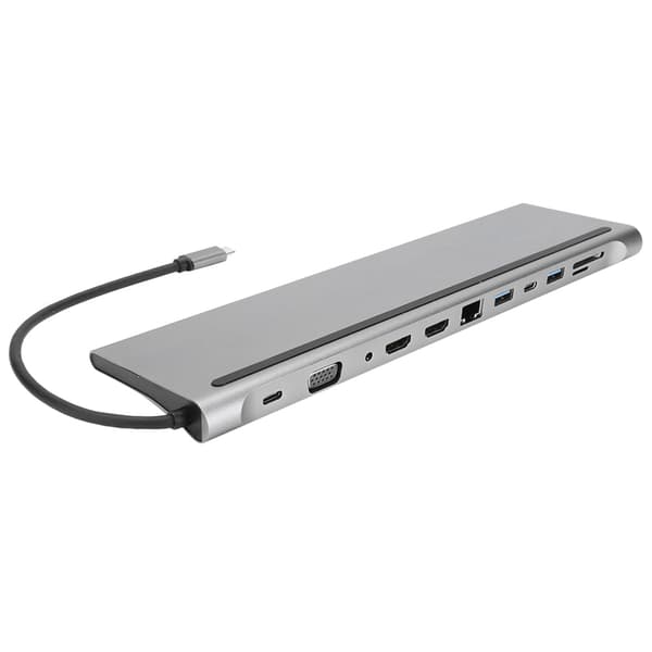 12-i-1 Docking TypeC til Dobbel HDMI Samme Skjermvisning USB VGA PD RJ45 Dockingstasjon