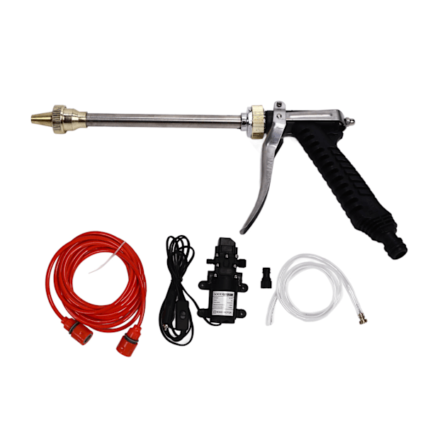 12V 100W Water Pump High Pressure Garden Water Sprinkler Kit G1/2 External Thread Portable Pressure Washer for Car Washing