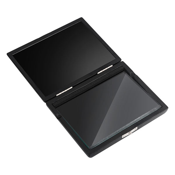 PU lædercover Sort saxofon Klarinet Reed Container Box Case med Slots til 6 stk Reeds