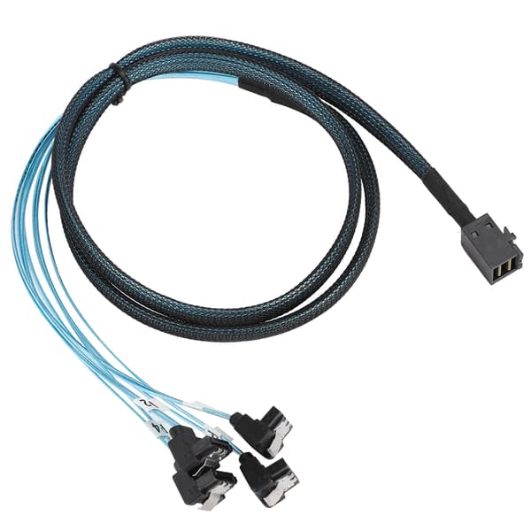 Mini SAS Gränssnitt HD 36P SFF-8643 till SATA 7Pinx4 Kontakt Formsprutad Hårddiskkabel