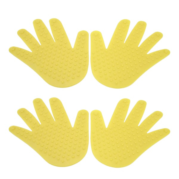 2 par håndformmarkører Sklisikker palmeflekkmarkør Barn Koordinasjonstrening Håndavtrykksark Gul
