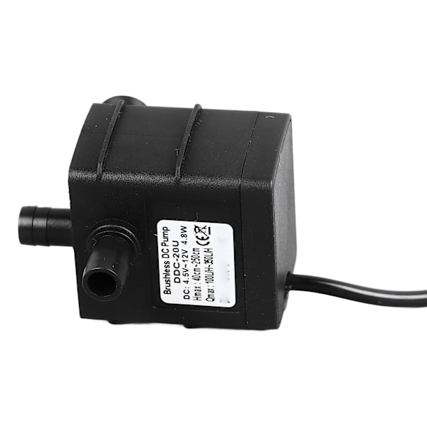 Liten Nedsänkbar Vattenpump Solcellsdriven DC-Batteridriven Cirkulerande Borstlös Minifontänpump för Akvarium