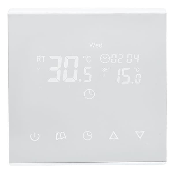 Vatten/Golvvärme Termostat Väggmonterad Spis Temperaturkontroller Panel AC220V