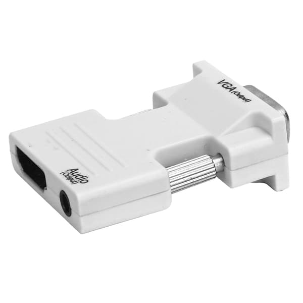 HDMI til VGA Hun til Han Konverter med Lydkabeladapter