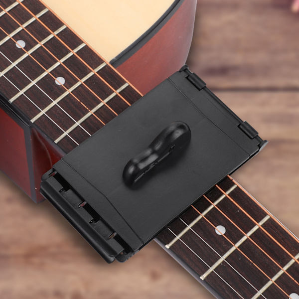 Gitarr Bas String Scrubber Cleaner Rengörings- och skötselverktyg Instrumenttillbehör (svart)