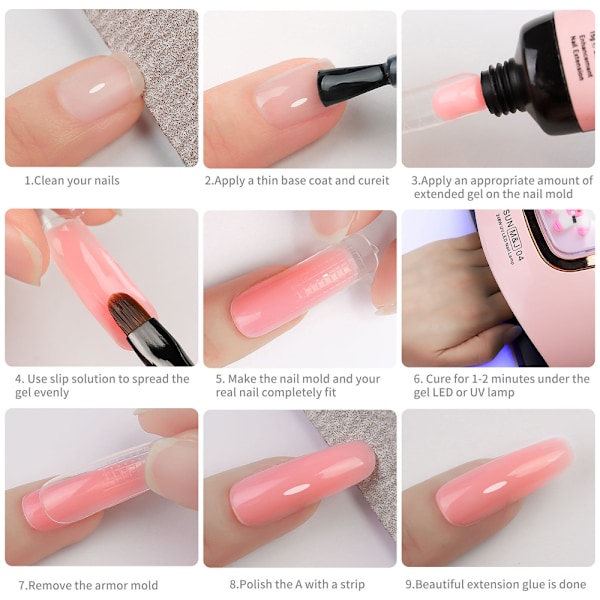 12 färger snabbförlängning lim paljetter set nail art fototerapi kristall förlängningslim fototerapi förlängningslim A3
