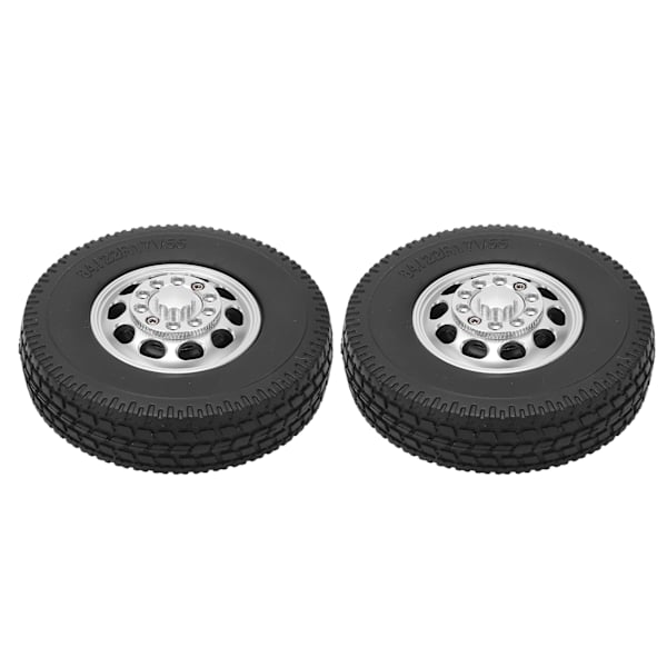2 stk. RC Bil Gummidæk Aluminium Legering Fornav med Gummidæk til Tamiya 1/14 Traktor Lastbil Forhjul