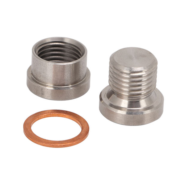 Automotive Syresensor Adapter Metall Biltillbehör Elektrogalvaniserad Hög Hållfasthet M12x1.25