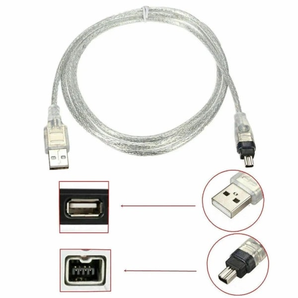 För Mini DV MiniDV USB -kabel FireWire IEEE 1394 HDV-kamera för redigering av PC