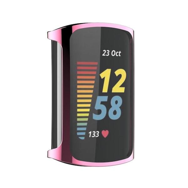 2 stk. Beskyttelsesetui Kompatibelt med Fitbit Charge5 Smart Armbånd Elektroplettering Etui Faldbestandigt Forebygger Ridser Cover