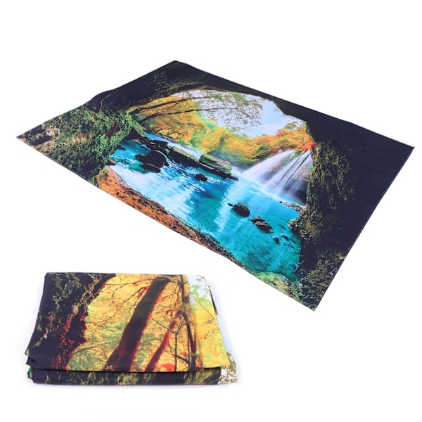 Cave River Landscape Pattern Gobeläng Väggbonad Väggfilt för Sovrumsdekor 200x150cm