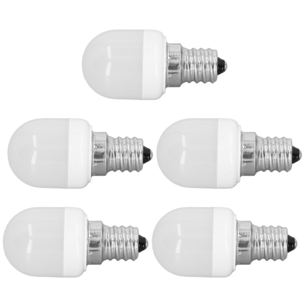 5 st taklampor 1,5 W hög temperaturbeständig vit 75 ljusflöde E12 bas LED-lampor för kontor sovrum korridor varmt ljus